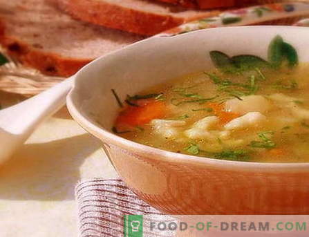 Sopa de bolinho - as melhores receitas. Como corretamente e saboroso cozinhar sopa com bolinhos.