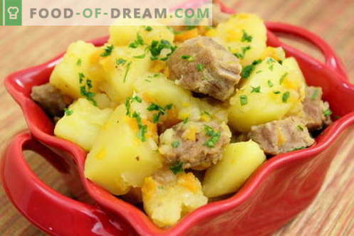 Batata com carne em um fogão lento - as melhores receitas. Como corretamente e saboroso cozinhar batatas com carne em um fogão lento.