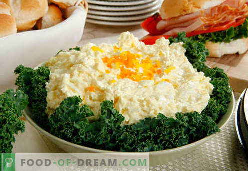 Kiaušinių salotos - patvirtinti receptai. Kaip virti kiaušinių salotas.