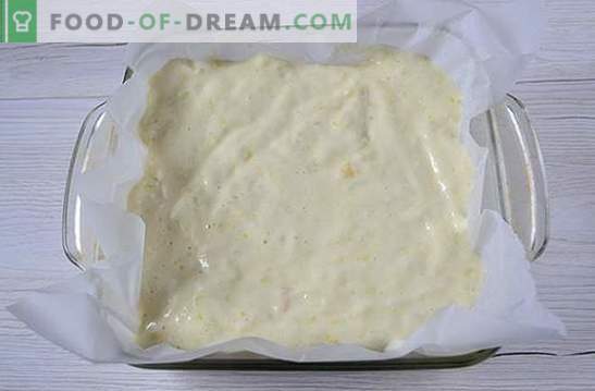 Torta de Limão: uma receita de foto passo a passo. Fermento perfumado de seu conjunto mínimo de produtos - torta de limão caseiro