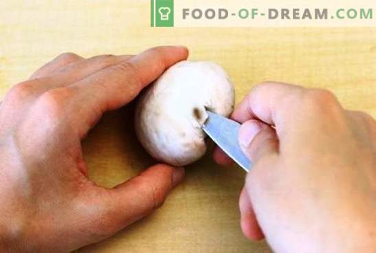 Como limpar champignons: para ferver, fritar, marinar. Os champignons são limpos antes de cozinhar e por quê?