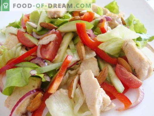 Salada de frango e pepino - as melhores receitas. Como corretamente e saboroso para preparar uma salada com frango e pepino.