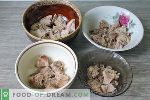 Geléia de junta de porco - prato nutritivo, nutritivo e saboroso