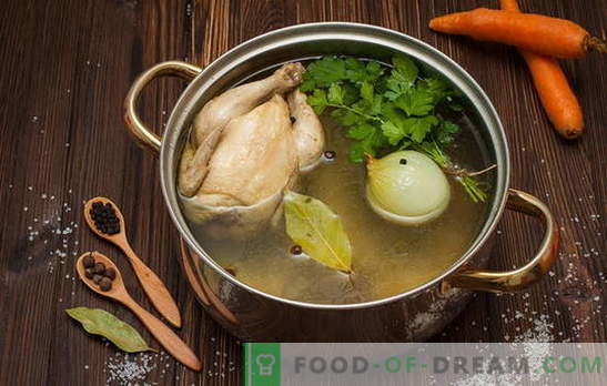 Como ferver caldo para sopa, sopa, molhos e outros pratos. Receitas: como cozinhar caldo de galinha, carne, peixe, carne de porco, osso