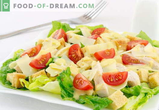 Vistas cēzara salāti - labākās receptes. Kā pareizi un garšīgi pagatavot salāti 