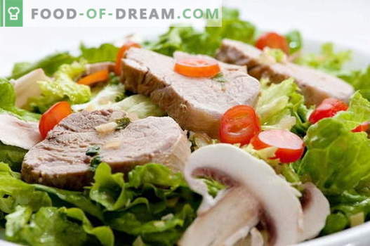 Salada de porco - as melhores receitas. Como corretamente e saboroso cozinhar salada de carne de porco.