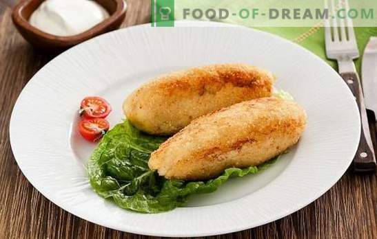 Zrazy fish: un plato sencillo, saludable y sabroso. Recetas de platos de pescado con champiñones, huevo, queso, pepinos en vinagre