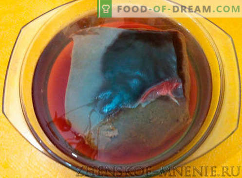 Salada de fígado de bétula branca - uma receita com fotos e descrição passo a passo