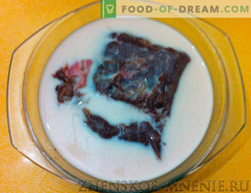 Salada de fígado de bétula branca - uma receita com fotos e descrição passo a passo