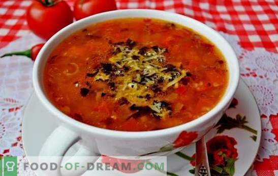 Sopa com tomate - um clássico. Receitas do mundo para cozinhar sopas com tomate: saboroso, saudável, raramente